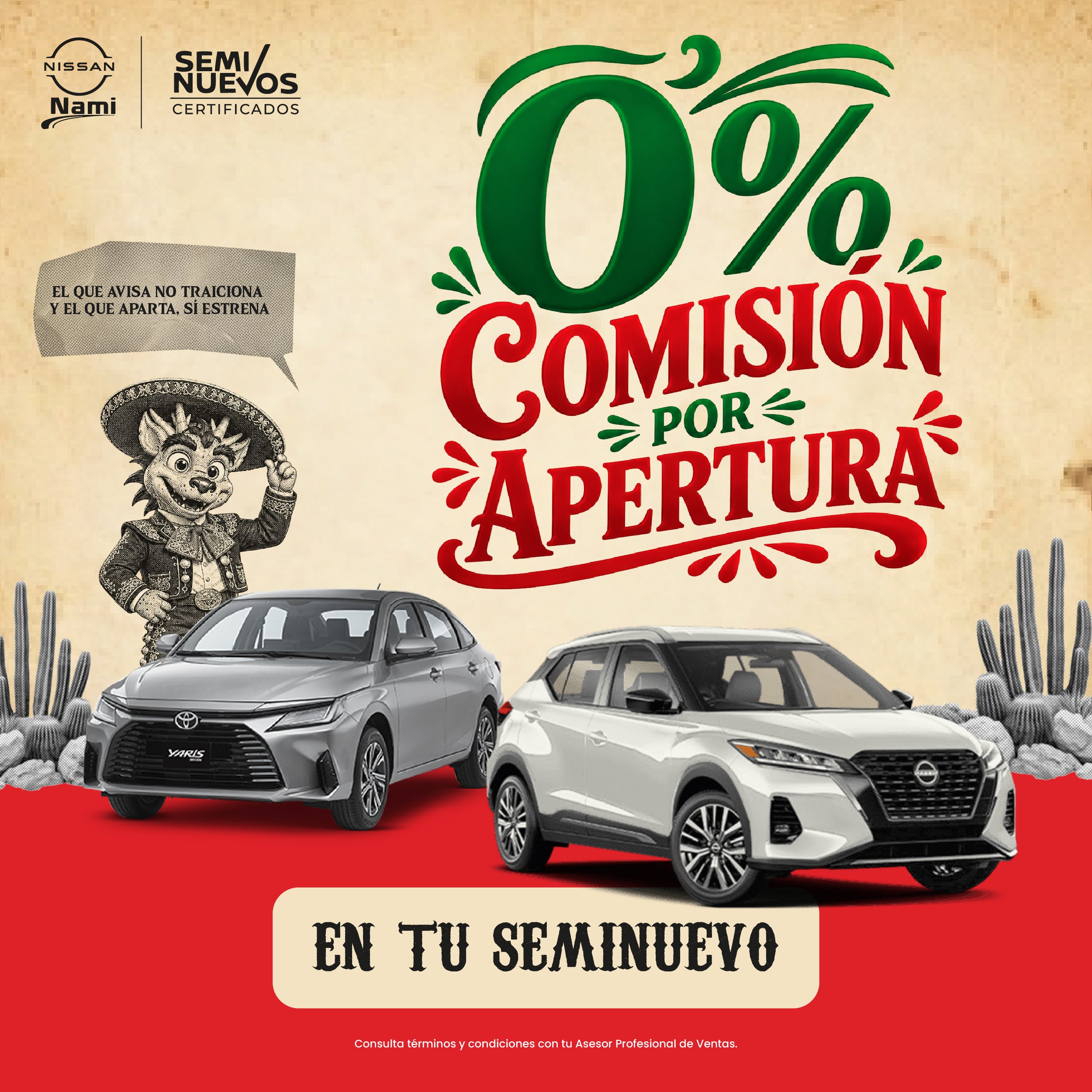 Estrenar sin comisión por apertura