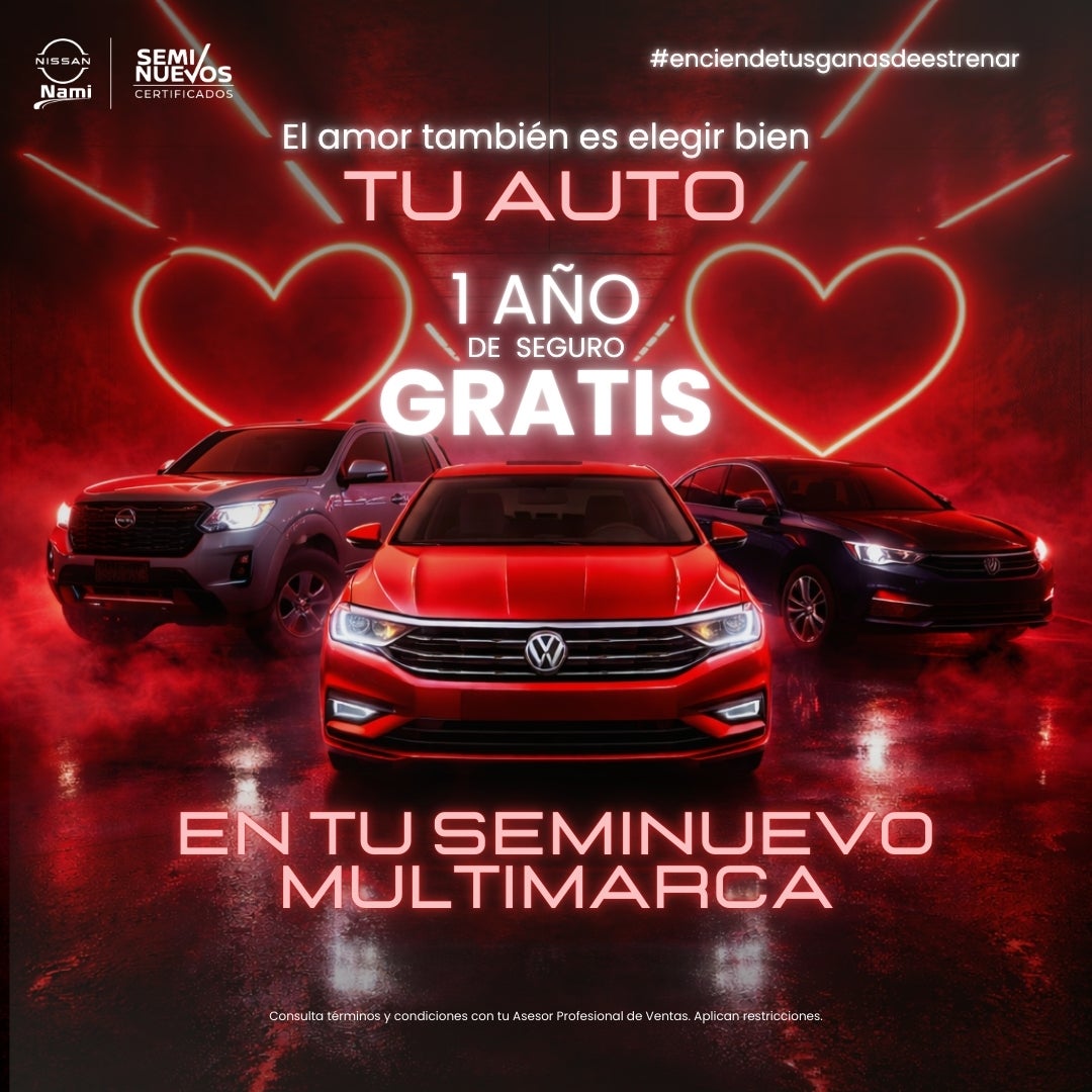 Estrena un seminuevo con seguro gratis